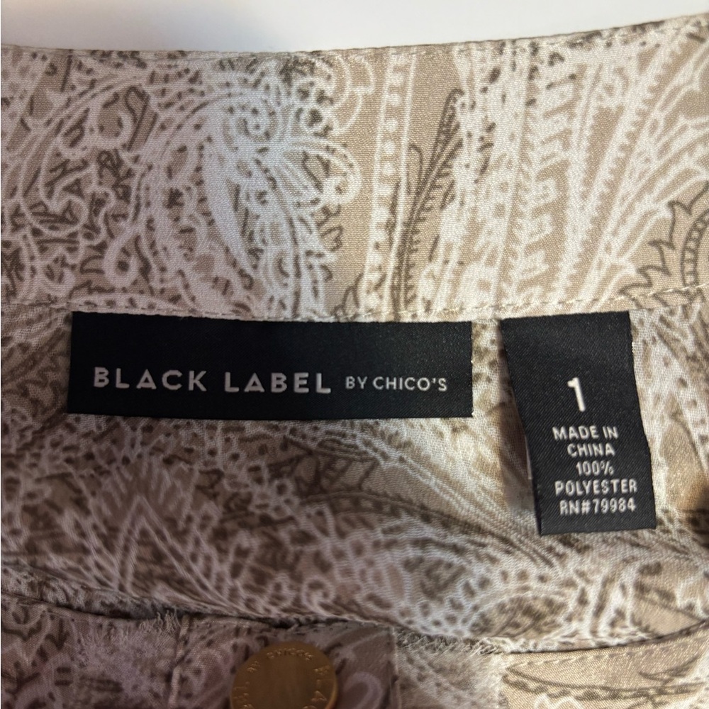 Chico’s Black Label Lightweight Snap Front Short Jacket Size Medium Chico’s 1 - Picture 5 of 6